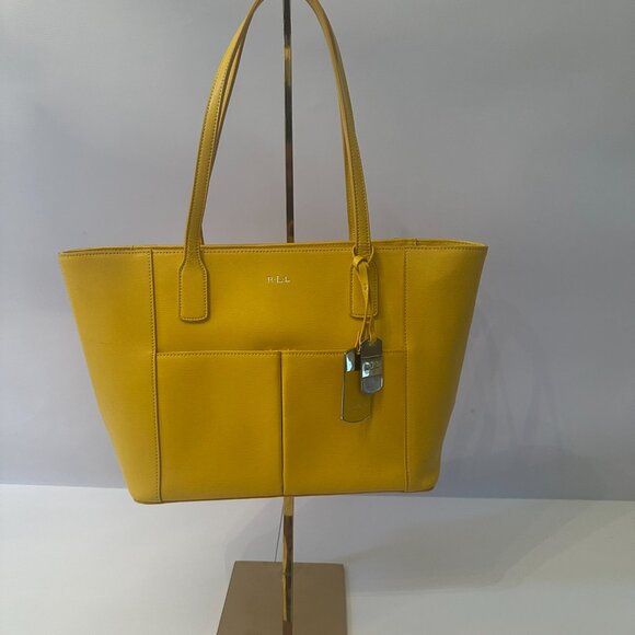Ralph Lauren Handbags - RARE Ralph Lauren Yellow Tote